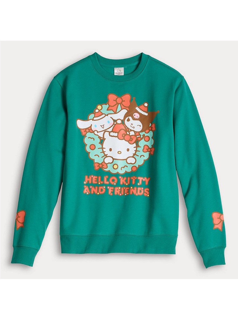 Sanrio Teal Hello Kitty & Friends Graphic Holiday Sweatshirt
